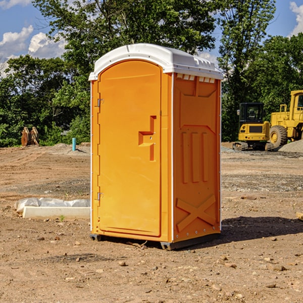 how often are the porta potties cleaned and serviced during a rental period in Livonia